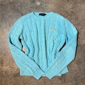 Polo by Ralph Lauren Men's Light Blue Sweater